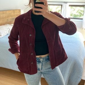 Eddie Bauer burgundy corduroy jacket